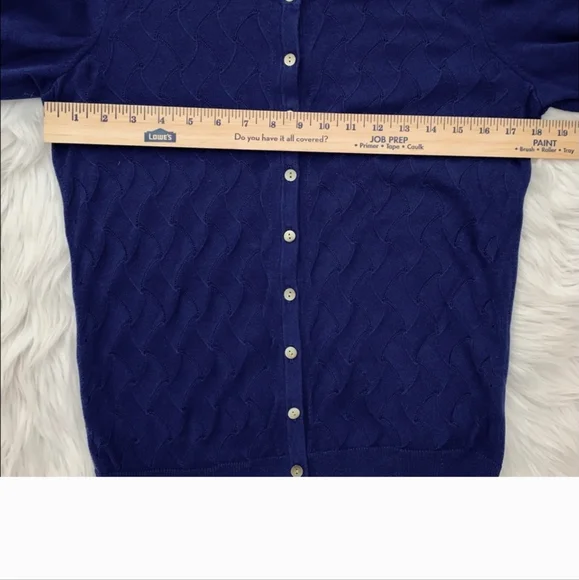 Talbots Colbalt Blue Cardigan Size Small - Picture 13 of 13
